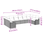 Juego de Sofá de Jardín de 10 Piezas con Cojines Ratán Poliéster Negro by , Outdoor sofas - Ref: Foro24-3345877, Price: 581,1...