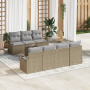 Juego de Sofá de Jardín de 8 Piezas con Cojines Ratán Sintético Beige | Foro24.es | Tu tienda online para hogar, jardín y más Foro24.es