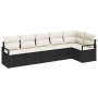 Conjunto de Sofá de Jardín de 6 Piezas con Cojines Negro Ratán Sintético von , Outdoor-Sofas - Ref: Foro24-3346397, Preis: 36...
