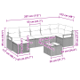 Conjunto de Sofá de Jardín de 7 Piezas con Cojines de Ratán Poliéster Marrón by , Outdoor sofas - Ref: Foro24-3346477, Price:...