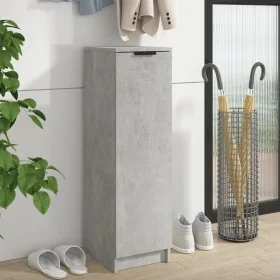 Mueble zapatero madera contrachapada gris hormigón 30x35x100 cm de vidaXL, Armarios y almacenamiento - Ref: Foro24-811434, Pr...