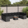 Juego de Sofá de Jardín de 11 Piezas con Cojines Negro Ratán Acacia von , Outdoor-Sofas - Ref: Foro24-3347506, Preis: 691,41 ...