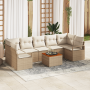 Juego de Sofá de Jardín de 8 Piezas con Cojines Beige de Poliratán Acacia | Foro24.es | Tu tienda online para hogar, jardín y más Foro24.es