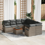 Juego de Sofá de Jardín de 9 Piezas con Cojines Gris Ratán de Poli Acacia | Foro24.es | Tu tienda online para hogar, jardín y más Foro24.es