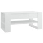 Mesa de centro madera contrachapada blanco brillo 102x55x45 cm de vidaXL, Mesas de centro - Ref: Foro24-810905, Precio: 77,90...
