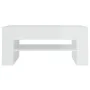 Mesa de centro madera contrachapada blanco brillo 102x55x45 cm de vidaXL, Mesas de centro - Ref: Foro24-810905, Precio: 78,03...