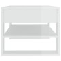 Mesa de centro madera contrachapada blanco brillo 102x55x45 cm de vidaXL, Mesas de centro - Ref: Foro24-810905, Precio: 77,90...