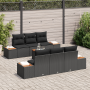 Conjunto de Sofá de Jardín de 7 Piezas con Cojines Negro Poliratán Acacia | Foro24.es | Tu tienda online para hogar, jardín y más Foro24.es