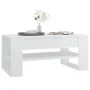 Mesa de centro madera contrachapada blanco brillo 102x55x45 cm de vidaXL, Mesas de centro - Ref: Foro24-810905, Precio: 78,03...
