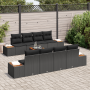 Juego de Sofá de Jardín de 9 Piezas con Cojines Negro Poliratán Acacia by , Outdoor sofas - Ref: Foro24-3348049, Price: 660,9...
