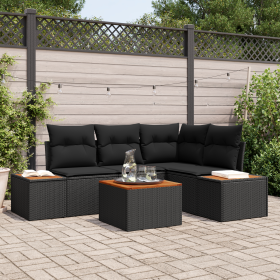 Conjunto de Sofás de Jardín de 5 Piezas con