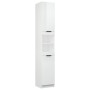 Armario de baño contrachapada blanco brillo 32x34x188,5cm