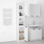 Armario de baño contrachapada blanco brillo 32x34x188,5cm