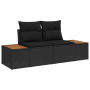 Conjunto de sofá de jardín de 9 piezas con cojines Ratán negro Acacia | Foro24.es | Tu tienda online para hogar, jardín y más Foro24.es