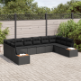 Conjunto de Sofá de Jardín de 10 Piezas con Cojines Negro Ratán Poliéster Acacia | Foro24.es | Tu tienda online para hogar, jardín y más Foro24.es
