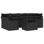 Juego de Sofás de Jardín de 7 Piezas con Cojines de Ratán Poliéster Negro von , Outdoor-Sofas - Ref: Foro24-3348399, Preis: 5...