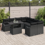 Conjunto de Sofá de Jardín de 9 Piezas con Cojines Ratán Poliéster Negro von , Outdoor-Sofas - Ref: Foro24-3348439, Preis: 63...