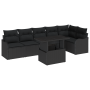 Set de Sofá de Jardín de 7 Piezas con Cojines Ratán Polilatán Negro von , Outdoor-Sofas - Ref: Foro24-3348479, Preis: 503,20 ...