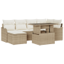 Juego de Sofá de Jardín de 7 Piezas con Cojines Ratán Poliéster Beige by , Outdoor sofas - Ref: Foro24-3348497, Price: 497,29...