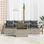Conjunto de Sofás de Jardín de 5 Piezas con Cojines Gris Claro Ratán Sintético | Foro24.es | Tu tienda online para hogar, jardín y más Foro24.es