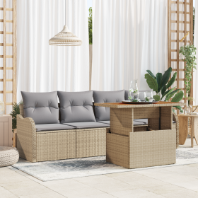 Conjunto de Sofá de Jardín de 5 Piezas con