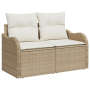 Juego de Sofá de Jardín de 5 Piezas con Cojines Beige Rattan Polipropileno Acacia | Foro24.es | Tu tienda online para hogar, jardín y más Foro24.es