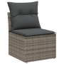 Conjunto de Sofás de Jardín de 6 Piezas con Cojines Gris Ratán Polimérico Acacia | Foro24.es | Tu tienda online para hogar, jardín y más Foro24.es