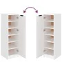 Schuhschrank aus weißem Sperrholz 30x35x100 cm von vidaXL, Schuhregale und Schuhorganisatoren - Ref: Foro24-811430, Preis: 75...