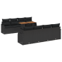 Juego de Sofá de Jardín de 9 Piezas con Cojines Ratán Poli Negro Acacia by , Outdoor sofas - Ref: Foro24-3349435, Price: 636,...