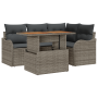 Conjunto de Sofás de Jardín de 5 Piezas con Cojines Grises, Ratán Poliacacia von , Outdoor-Sofas - Ref: Foro24-3349453, Preis...