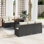 Juego de Sofá de Jardín de 7 Piezas con Cojines Ratán Polivalente Negro Acacia von , Outdoor-Sofas - Ref: Foro24-3349655, Pre...