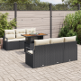 Juego de Sofá de Jardín de 7 Piezas con Cojines Ratán Polivalente Negro Acacia von , Outdoor-Sofas - Ref: Foro24-3349655, Pre...
