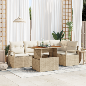 Conjunto de Sofás de Jardín de 6 Piezas con