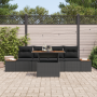 Juego de Comedor de Jardín de 5 Piezas con Cojines Negro Poliratán Acacia | Foro24.es | Tu tienda online para hogar, jardín y más Foro24.es