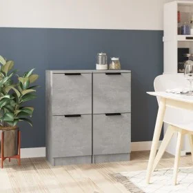 Sideboards 2 pcs concrete gray plywood 30x30x70 cm by vidaXL, Sideboards - Ref: Foro24-811178, Price: 70,36 €, Discount: %