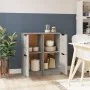 Sideboards 2 pcs concrete gray plywood 30x30x70 cm by vidaXL, Sideboards - Ref: Foro24-811178, Price: 70,36 €, Discount: %