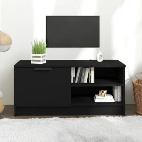 Schwarzer TV-Schrank aus Sperrholz, 80 x 35 x 36,5 cm von vidaXL, TV-Möbel - Ref: Foro24-811468, Preis: 55,82 €, Rabatt: %