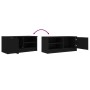 Schwarzer TV-Schrank aus Sperrholz, 80 x 35 x 36,5 cm von vidaXL, TV-Möbel - Ref: Foro24-811468, Preis: 56,66 €, Rabatt: %