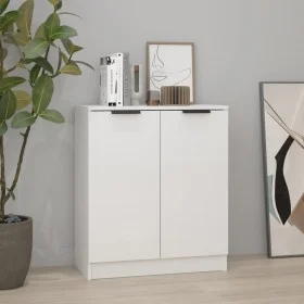 Hochglanzweißes Sperrholz-Sideboard 60x30x70 cm von vidaXL, Sideboards - Ref: Foro24-811067, Preis: 76,81 €, Rabatt: %
