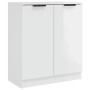Hochglanzweißes Sperrholz-Sideboard 60x30x70 cm von vidaXL, Sideboards - Ref: Foro24-811067, Preis: 83,02 €, Rabatt: %