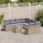 Juego de Sofá de Jardín de 9 Piezas con Cojines Beige Poli Rattan | Foro24.es | Tu tienda online para hogar, jardín y más Foro24.es