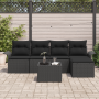 Juego de Sofás de Jardín de 6 Piezas con Cojines Beige Poliratán by , Outdoor sofas - Ref: Foro24-3354002, Price: 387,18 €, D...