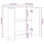 Glossy white plywood sideboard 60x30x70 cm by vidaXL, Sideboards - Ref: Foro24-811067, Price: 79,92 €, Discount: %