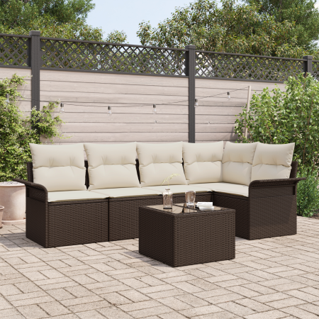 Conjunto de 5 Piezas de Sofás de Jardín con Cojines de Rattan de Polietileno Gris | Foro24.es | Tu tienda online para hogar, jardín y más Foro24.es