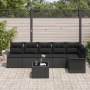 Conjunto de Sofá de Jardín de 7 Piezas con Cojines Beige Poliratán de , Sofás de exterior - Ref: Foro24-3354062, Precio: 466,...