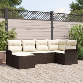 Conjunto de Sofás de Jardín de 6 Piezas con