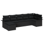 Juego de sofá de jardín de 7 piezas con cojines negro ratán poliéster von , Outdoor-Sofas - Ref: Foro24-3354122, Preis: 460,5...