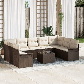Conjunto de Sofá de Jardín de 9 Piezas con