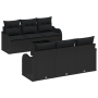 Juego de Sofá de Jardín de 7 Piezas con Cojines Negro Poliratán von , Outdoor-Sofas - Ref: Foro24-3354262, Preis: 517,47 €, R...