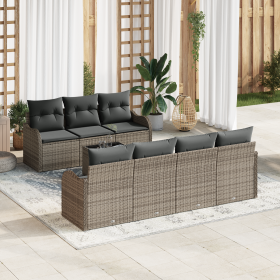 Conjunto de Sofás de Jardín de 8 Piezas con